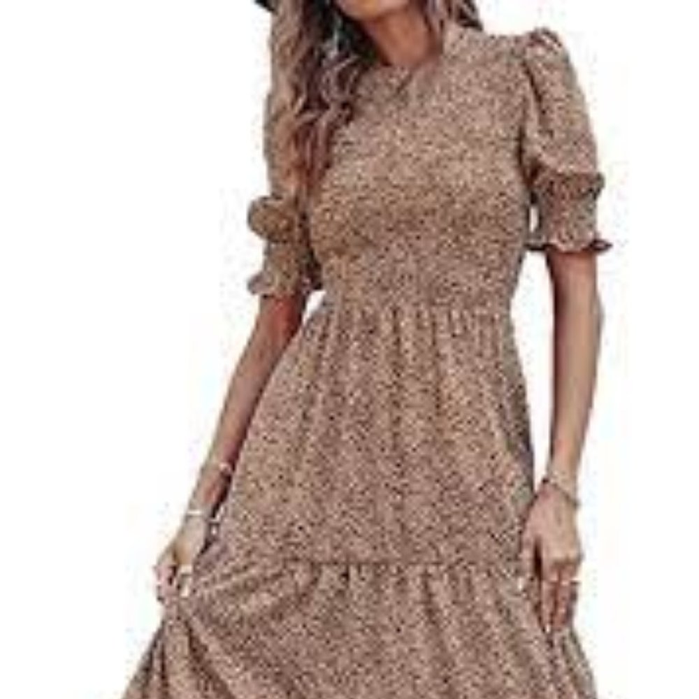 Leopard Bohemian Tiered  Maxi